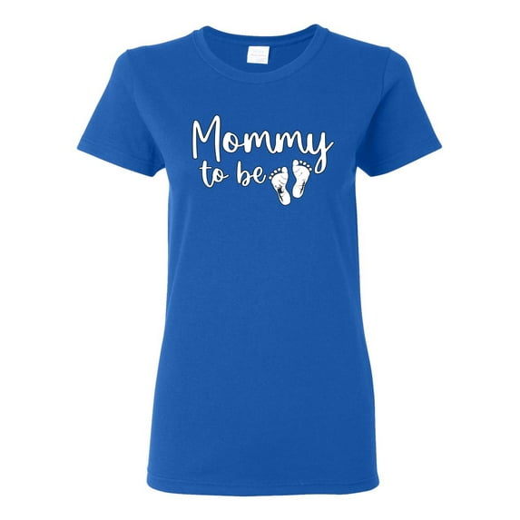 Wild Bobby, Mommy to Be Pregnancy Reveal Gift Parents to Be, Pop Culture, Women Graphic Tee, Royal, Large