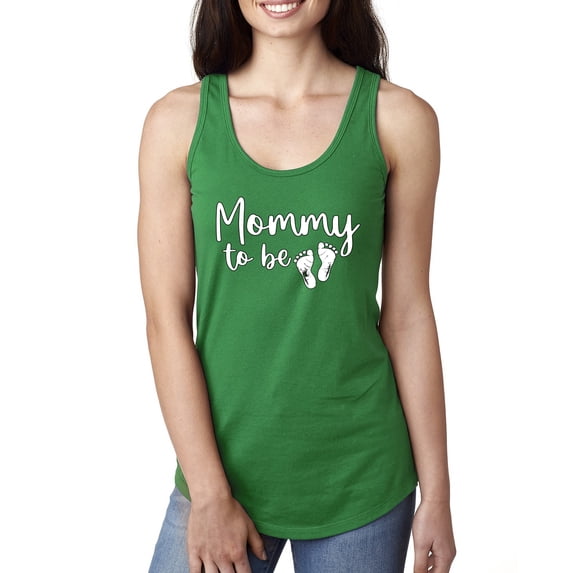 Wild Bobby, Mommy to Be Pregnancy Reveal Gift Parents to Be, Pop Culture, Women Racerback Tank Top, Kelly, Large
