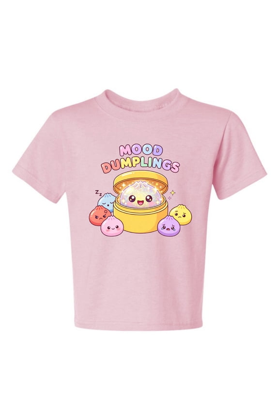 Mood Dumplings Kawaii Cute Dim Sum Emotional Dumpling Graphic | Unisex Novelty T-Shirt | Anime Food Lover Gift for Her Him Kids Unisex Boys Girls Graphic Youth T-Shirt