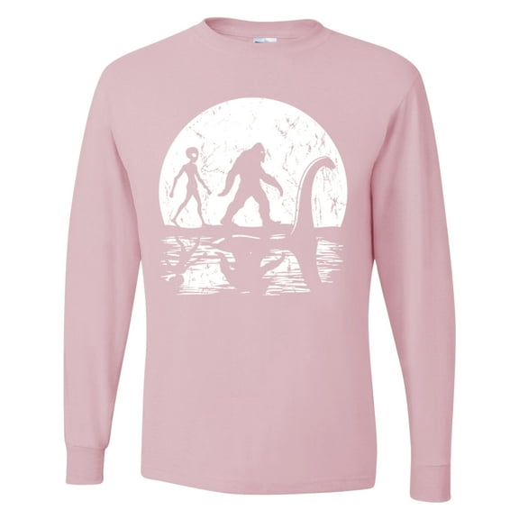 Wild Bobby Moon Silhoutte Bigfoot Shadow Big 3 Myths Men Long Sleeve Shirt