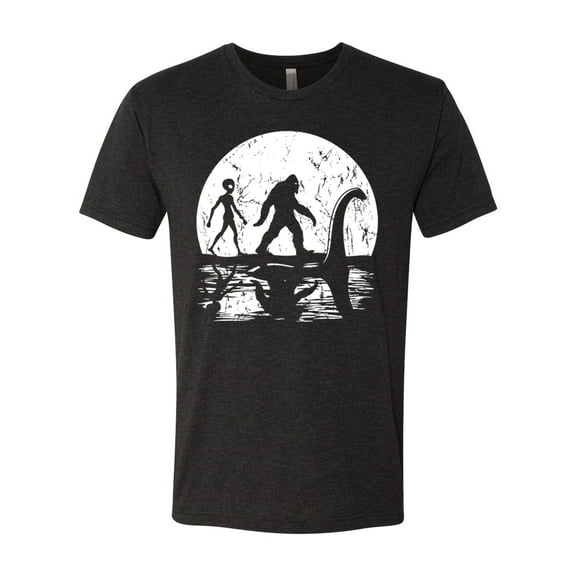 Wild Bobby Moon Silhoutte Bigfoot Shadow Big 3 Myths Men Premium Tri Blend Tee