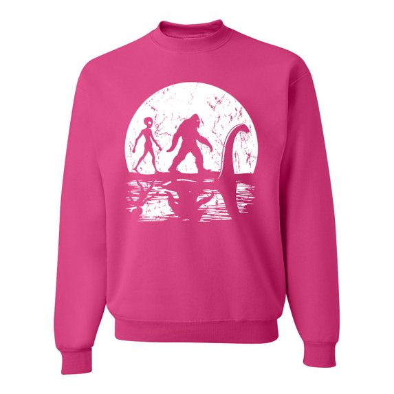 Wild Bobby Moon Silhoutte Bigfoot Shadow Big 3 Myths Unisex Crewneck Sweatshirt