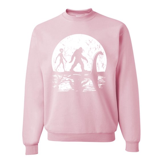 Wild Bobby Moon Silhoutte Bigfoot Shadow Big 3 Myths Unisex Crewneck Sweatshirt