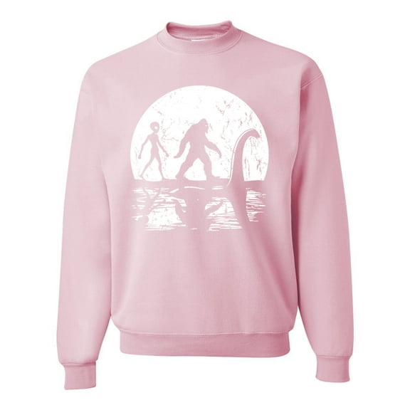 Wild Bobby Moon Silhoutte Bigfoot Shadow Big 3 Myths Unisex Crewneck Sweatshirt