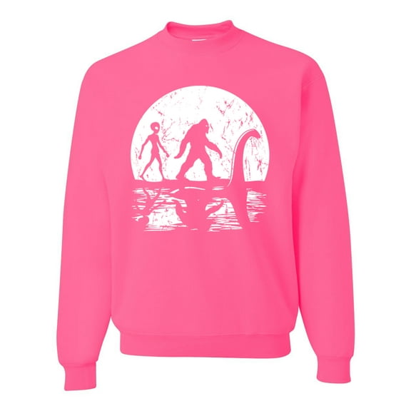 Wild Bobby Moon Silhoutte Bigfoot Shadow Big 3 Myths Unisex Crewneck Sweatshirt