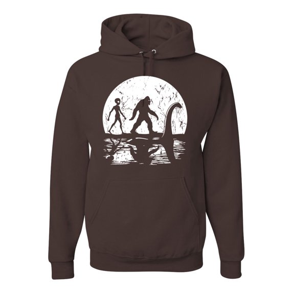 Wild Bobby Moon Silhoutte Bigfoot Shadow Big 3 Myths Unisex Hoodie Sweatshirt