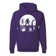 thumbnail image 1 of Wild Bobby Moon Silhoutte Bigfoot Shadow Big 3 Myths Unisex Hoodie Sweatshirt, 1 of 6
