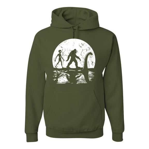 Wild Bobby Moon Silhoutte Bigfoot Shadow Big 3 Myths Unisex Hoodie Sweatshirt