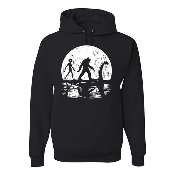 Wild Bobby Moon Silhoutte Bigfoot Shadow Big 3 Myths Unisex Hoodie Sweatshirt