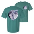 thumbnail image 1 of Wild Bobby, Mosaic Full Moon Owl Winter Snow, Animal Lover, Front and Back Garment-Dyed Short Sleeve Tees, Emerald, Medium, 1 of 3