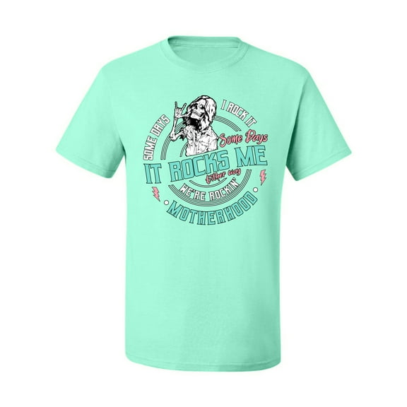 Wild Bobby Motherhood Some Days I Rock It Pastel Men Tee