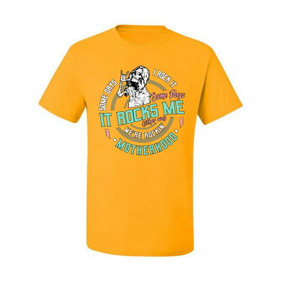 Wild Bobby Motherhood Some Days I Rock It Pastel Men Tee