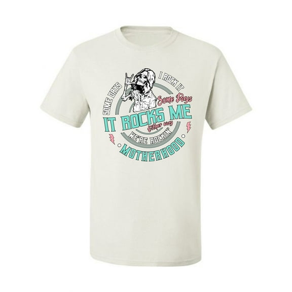 Wild Bobby Motherhood Some Days I Rock It Pastel Men Tee