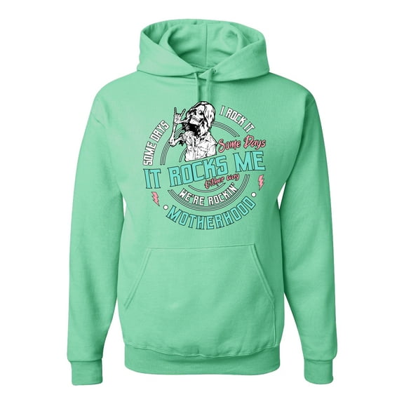 Wild Bobby Motherhood Some Days I Rock It Pastel Unisex Hoodie Sweatshirt