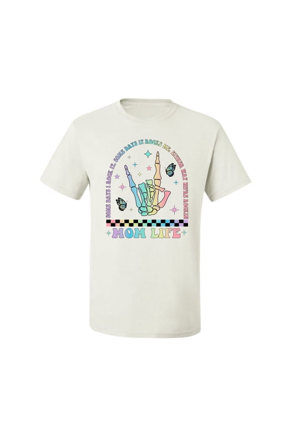 Motherhood Some Days I Rock It Skeleton Hand Men Tee