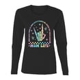 thumbnail image 1 of Wild Bobby Motherhood Some Days I Rock It Skeleton Hand Women Graphic Long Sleeve Tee, 1 of 6