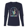 thumbnail image 1 of Wild Bobby Motherhood Some Days I Rock It Skeleton Hand Women Graphic Long Sleeve Tee, 1 of 6