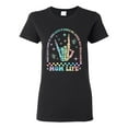 thumbnail image 1 of Wild Bobby Motherhood Some Days I Rock It Skeleton Hand Women Graphic Tee, 1 of 6