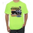 thumbnail image 1 of Wild Bobby Mustang Cobra Performance Ford Cars and Trucks Men Graphic Tee, Safety Green, 3X-Large, 1 of 6