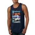 thumbnail image 1 of Wild Bobby, Mustang Ford Classics Cars and Trucks Men Graphic Tank Top, Navy, Medium, 1 of 6