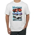 thumbnail image 1 of Wild Bobby Mustang Ford Classics Cars and Trucks Men Graphic Tee, White, Large, 1 of 6