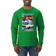 thumbnail image 1 of Wild Bobby, Mustang Ford Classics Cars and Trucks Men Long Sleeve Shirt, Kelly, XX-Large, 1 of 6