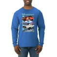thumbnail image 1 of Wild Bobby, Mustang Ford Classics Cars and Trucks Men Long Sleeve Shirt, Royal, XX-Large, 1 of 6