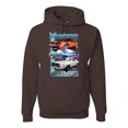 thumbnail image 1 of Wild Bobby, Mustang Ford Classics Cars and Trucks Unisex Graphic Hoodie Sweatshirt, Brown, XX-Large, 1 of 6