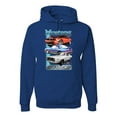 thumbnail image 1 of Wild Bobby, Mustang Ford Classics Cars and Trucks Unisex Graphic Hoodie Sweatshirt, Royal, XX-Large, 1 of 6
