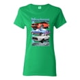 thumbnail image 1 of Wild Bobby Mustang Ford Classics Cars and Trucks Women Graphic Tee, Kelly, XX-Large, 1 of 6