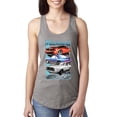 thumbnail image 1 of Wild Bobby, Mustang Ford Classics Cars and Trucks Women Racerback Tank Top, Heather Grey, Small, 1 of 6