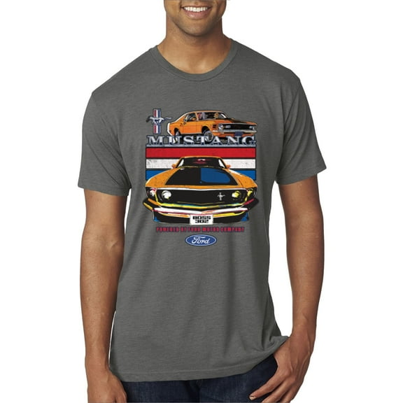 Wild Bobby, Mustang Powered by Ford Performance Cars and Trucks Men Premium Tri Blend Tee, Dark Heather, Small