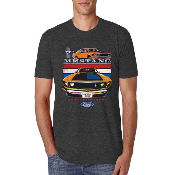 Wild Bobby, Mustang Powered by Ford Performance Cars and Trucks Men Premium Tri Blend Tee, Vintage Black, X-Large