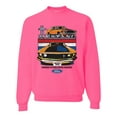 thumbnail image 1 of Wild Bobby, Mustang Powered by Ford Performance Cars and Trucks Unisex Crewneck Graphic Sweatshirt, Neon Pink, Large, 1 of 6