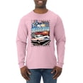 thumbnail image 1 of Wild Bobby, Mustang Untamed American Spirit Ford Cars and Trucks Men Long Sleeve Shirt, Light Pink, Large, 1 of 6