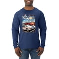 thumbnail image 1 of Wild Bobby, Mustang Untamed American Spirit Ford Cars and Trucks Men Long Sleeve Shirt, Navy, Small, 1 of 6