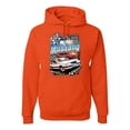 thumbnail image 1 of Wild Bobby, Mustang Untamed American Spirit Ford Cars and Trucks Unisex Graphic Hoodie Sweatshirt, Orange, 3X-Large, 1 of 6