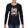 thumbnail image 1 of Wild Bobby, Mustang Untamed American Spirit Ford Cars and Trucks Women Graphic Long Sleeve Tee, Black, Small, 1 of 6