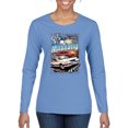 thumbnail image 1 of Wild Bobby Mustang Untamed American Spirit Ford Cars and Trucks Women Graphic Long Sleeve Tee, Light Blue, Medium, 1 of 6