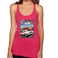 thumbnail image 1 of Wild Bobby Mustang Untamed American Spirit Ford Cars and Trucks Women Tri-Blend Racerback Tank Top, Shocking Pink, Large, 1 of 6