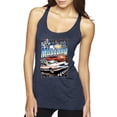 thumbnail image 1 of Wild Bobby Mustang Untamed American Spirit Ford Cars and Trucks Women Tri-Blend Racerback Tank Top, Vintage Navy, Small, 1 of 6