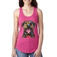 thumbnail image 1 of Wild Bobby, My Favorite Breed is The One In Need | Colorful Labrador Dog | Dean Russo Art Animal Lover Ladies Racerback Sleeveless Top, Raspberry, M, 1 of 5