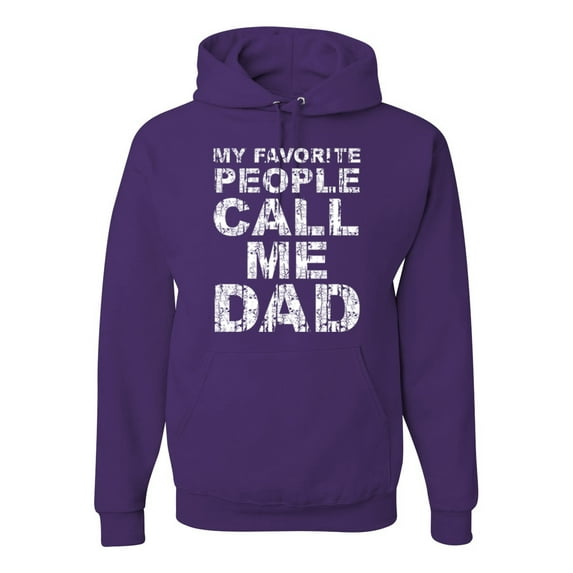 Wild Bobby,My Favorite People Call Me Dad Family Husband Daddy Granpa, Father's Day, Unisex Graphic Hoodie Sweatshirt, Purple, Small
