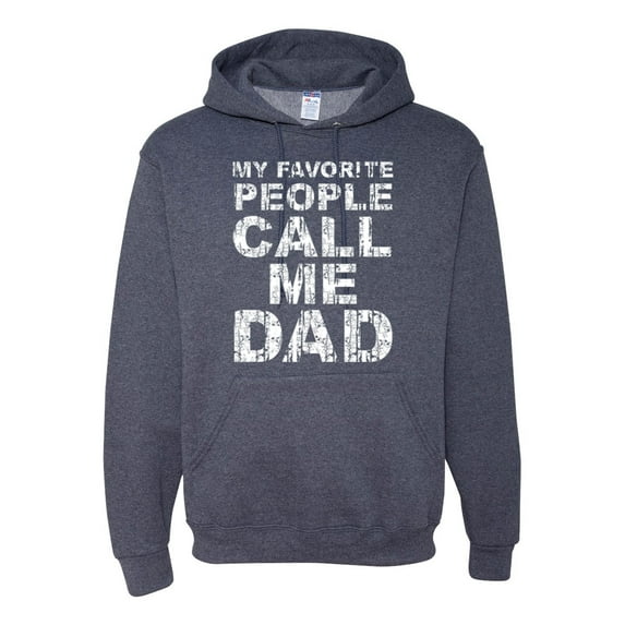 Wild Bobby,My Favorite People Call Me Dad Family Husband Daddy Granpa, Father's Day, Unisex Graphic Hoodie Sweatshirt, Vintage Heather Navy, 3XL