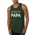 thumbnail image 1 of Wild Bobby My Favorite People Call Me PAPA Father's Day Men Graphic Tank Top, Forest Green, 3X-Large, 1 of 5
