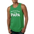 thumbnail image 1 of Wild Bobby My Favorite People Call Me PAPA Father's Day Men Graphic Tank Top, Kelly, Small, 1 of 5