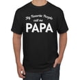 thumbnail image 1 of Wild Bobby My Favorite People Call Me PAPA Father's Day Men Graphic Tee, Black, Large, 1 of 5