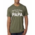 thumbnail image 1 of Wild Bobby My Favorite People Call Me PAPA Father's Day Men Premium Tri Blend Tee, Military Green, Medium, 1 of 5