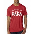 thumbnail image 1 of Wild Bobby My Favorite People Call Me PAPA Father's Day Men Premium Tri Blend Tee, Vintage Red, XX-Large, 1 of 5