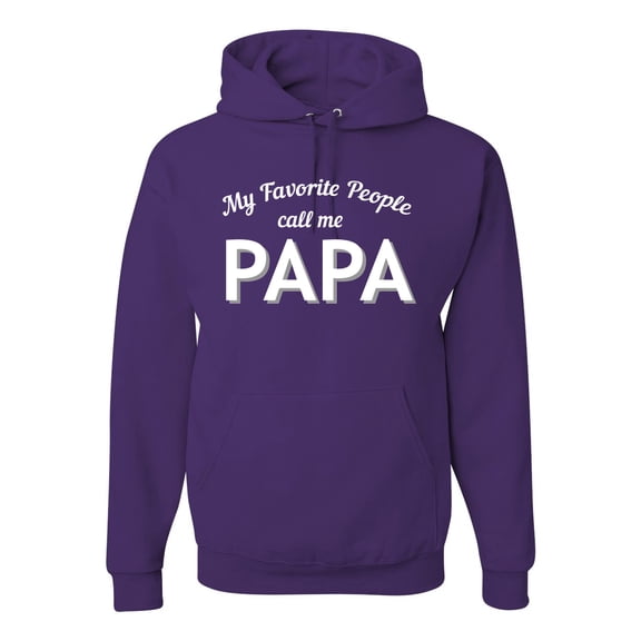 Wild Bobby My Favorite People Call Me PAPA Father's Day Unisex Graphic Hoodie Sweatshirt, Purple, X-Large